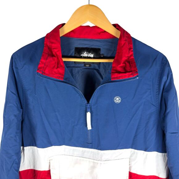 Stussy 2015 Colorblock Pullover Windbreaker Men’s S - Skater Streetwear Preppy - Picture 9 of 16